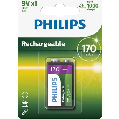 ProPlus Pile rechargeable 9 V (1 pcs, 9V Block, 170 mAh), Batteries + piles - Publicité ProPlus Pile rechargeable 9 V (1 pcs, 9V Block, 170 mAh), Batteries + piles - Publicité