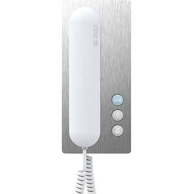 Siedle, Sonnette + interphone, S. & Soehne Téléphone bus standard acier inoxydable/blanc BTS 850-02 E/W (Filaire) - Publicité Siedle, Sonnette + interphone, S. & Soehne Téléphone bus standard acier inoxydable/blanc BTS 850-02 E/W (Filaire) - Publicité