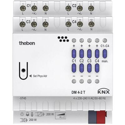 Theben, Actionneur, DM 4-2 T KNX (Actionneur de variateur) - Publicité Theben, Actionneur, DM 4-2 T KNX (Actionneur de variateur) - Publicité