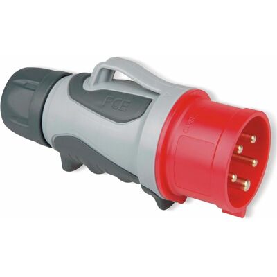 PCE, Prise + connecteur, Inverseur de phase CEE 16A 5P 6h GRIP IP44/54 TT - Publicité PCE, Prise + connecteur, Inverseur de phase CEE 16A 5P 6h GRIP IP44/54 TT - Publicité