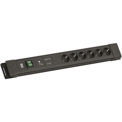 Bachmann, Multiprise, CONNECTUS 6xCEE7/31xGVS-Plus 1xSchalter 2.0m CEE7/7 Schwarz (6x, CEE 7/3, Type 13, 2 m) - Publicité Bachmann, Multiprise, CONNECTUS 6xCEE7/31xGVS-Plus 1xSchalter 2.0m CEE7/7 Schwarz (6x, CEE 7/3, Type 13, 2 m) - Publicité
