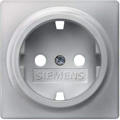 Siemens Prise de courant, Cache-prise DELTAi-sys alu 5UH1202 - Publicité Siemens Prise de courant, Cache-prise DELTAi-sys alu 5UH1202 - Publicité