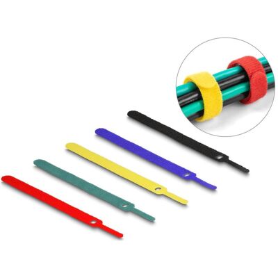 Delock, Collier de serrage, Attaches-câbles velcro L 150 x l 12 mm couleur set 10 pièces (Serre-câbles velcro, 150 mm, 10 pcs) - Publicité Delock, Collier de serrage, Attaches-câbles velcro L 150 x l 12 mm couleur set 10 pièces (Serre-câbles velcro, 150 mm, 10 pcs) - Publicité