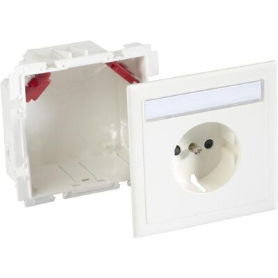 Schneider - CYB-PS-SK1-Ef-9010 - Blanc - Prise Schuko - Publicité Schneider - CYB-PS-SK1-Ef-9010 - Blanc - Prise Schuko - Publicité