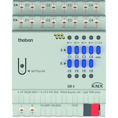 Theben, Actionneur, SM 4 KNX (Actionneur de commutation, Actionneur de variateur) - Publicité Theben, Actionneur, SM 4 KNX (Actionneur de commutation, Actionneur de variateur) - Publicité