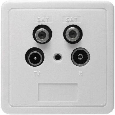 Axing 4 Port Antenna Outlet CATV / SAT / SAT, Récepteur TV : accessoires, Blanc - Publicité Axing 4 Port Antenna Outlet CATV / SAT / SAT, Récepteur TV : accessoires, Blanc - Publicité