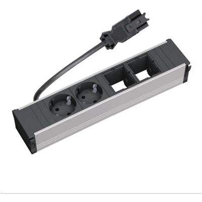 Bachmann, Multiprise, CONI support de module 4x, 2x prise de courant, 2x CM (912.027) (4x, CEE 7/3, CEE 7/4, Type 13) - Publicité Bachmann, Multiprise, CONI support de module 4x, 2x prise de courant, 2x CM (912.027) (4x, CEE 7/3, CEE 7/4, Type 13) - Publicité