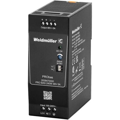 Weidmüller PRO BAS 240W 48V 5A Alimentation - Power Supply Unit - Publicité Weidmüller PRO BAS 240W 48V 5A Alimentation - Power Supply Unit - Publicité