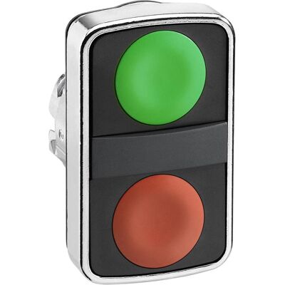 Schneider Electric Bouton-poussoir double vert plat/rouge plat ZB4BA7340, Bouton + interrupteur, Multicolore - Publicité Schneider Electric Bouton-poussoir double vert plat/rouge plat ZB4BA7340, Bouton + interrupteur, Multicolore - Publicité