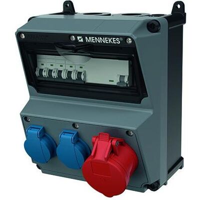 Mennekes, Distributeur de chantier, MEN 920037 Combinaison de prises de courant AMAXX (2x, CEE 16/5) - Publicité Mennekes, Distributeur de chantier, MEN 920037 Combinaison de prises de courant AMAXX (2x, CEE 16/5) - Publicité