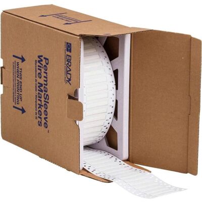 Brady, Rouleau d’étiquettes, LSZH-187-2-WT, B-7641, Gaine thermorétractable PermaSleeve 2:1, blanche, 50.80 x 8.50 mm, Low (50.80 mm) - Publicité Brady, Rouleau d’étiquettes, LSZH-187-2-WT, B-7641, Gaine thermorétractable PermaSleeve 2:1, blanche, 50.80 x 8.50 mm, Low (50.80 mm) - Publicité
