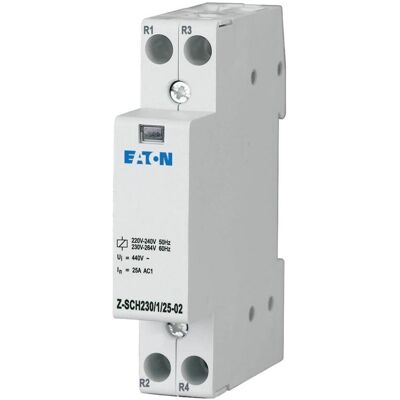 Eaton Z-SCH230/1/25-02 Relais - 230VAC, 25A, 2 contacts NO - Publicité Eaton Z-SCH230/1/25-02 Relais - 230VAC, 25A, 2 contacts NO - Publicité