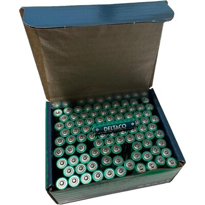 Deltaco AAA alkaline 100-pack (100 pcs, AAA, 1300 mAh), Batteries + piles - Publicité Deltaco AAA alkaline 100-pack (100 pcs, AAA, 1300 mAh), Batteries + piles - Publicité
