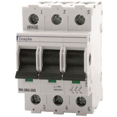 Interrupteur principal Doepke RH 100-300 - IP40, 3P, 100A - Publicité Interrupteur principal Doepke RH 100-300 - IP40, 3P, 100A - Publicité