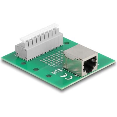 Delock Prise RJ45 vers bloc terminal avec bouton-poussoir pour rail DIN (Adaptateur d'antenne), Réseau : accessoires - Publicité Delock Prise RJ45 vers bloc terminal avec bouton-poussoir pour rail DIN (Adaptateur d'antenne), Réseau : accessoires - Publicité