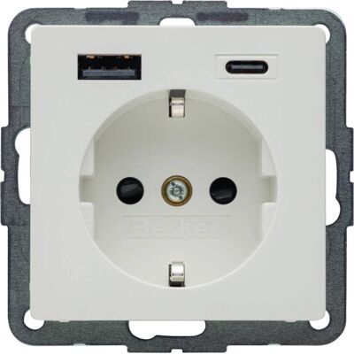 Berker, Prise de courant, Steckdose SCHUKO/USB AC 20W PD Q.x pw - Publicité Berker, Prise de courant, Steckdose SCHUKO/USB AC 20W PD Q.x pw - Publicité