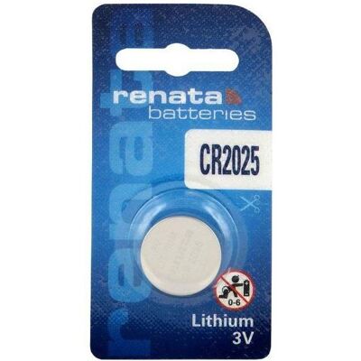 Renata Lithium CR2025 (1 pcs, CR2025, 165 mAh), Batteries + piles - Publicité Renata Lithium CR2025 (1 pcs, CR2025, 165 mAh), Batteries + piles - Publicité