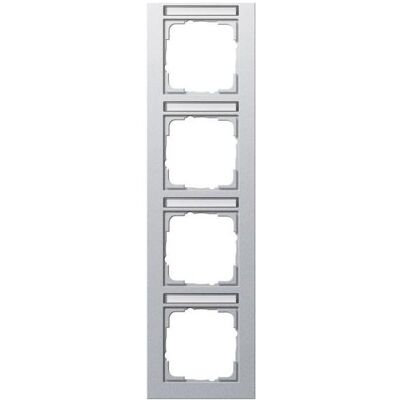 Gira, Accessoires Gamme d'interrupteurs, Cadre de finition 4f abaissé BSF E2 F Alu 111425 - Publicité Gira, Accessoires Gamme d'interrupteurs, Cadre de finition 4f abaissé BSF E2 F Alu 111425 - Publicité