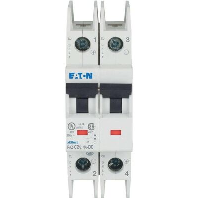 Eaton FAZ-C2/2-NA-DC - Disjoncteur 2A, 2p, C-Car, DC - Publicité Eaton FAZ-C2/2-NA-DC - Disjoncteur 2A, 2p, C-Car, DC - Publicité