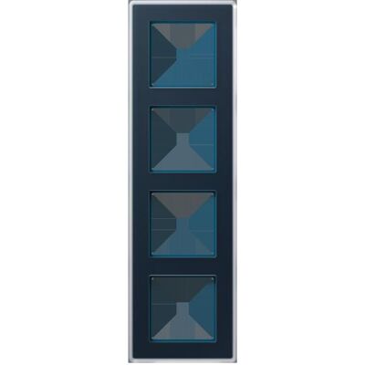 JUNG, Accessoires Gamme d'interrupteurs, AV584GLMNB Cadre en verre 4f - Publicité JUNG, Accessoires Gamme d'interrupteurs, AV584GLMNB Cadre en verre 4f - Publicité
