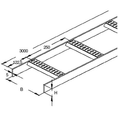 Niedax, Câble électrique, NIE KLMUL 40.500 F NIE KLMUL40.500F M Étagère, 40x510x3000mm, t=5mm, gel. (3 m) - Publicité Niedax, Câble électrique, NIE KLMUL 40.500 F NIE KLMUL40.500F M Étagère, 40x510x3000mm, t=5mm, gel. (3 m) - Publicité