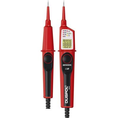 Benning, Multimètre, DUSPOL digital Testeur de tension bipolaire calibré (ISO) CAT III 1000 (CAT III 1000V, CAT IV 600V) - Publicité Benning, Multimètre, DUSPOL digital Testeur de tension bipolaire calibré (ISO) CAT III 1000 (CAT III 1000V, CAT IV 600V) - Publicité