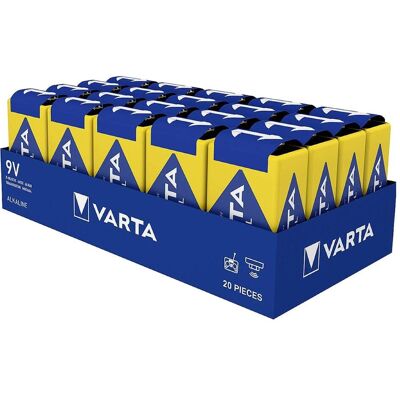 Varta POWER Batterie E-Block 9V 56722200mAhCarton Tray56722101111 - Batterie - 9V-Block (20 pcs, 9V Block, 200 mAh), Batteries + piles - Publicité Varta POWER Batterie E-Block 9V 56722200mAhCarton Tray56722101111 - Batterie - 9V-Block (20 pcs, 9V Block, 200 mAh), Batteries + piles - Publicité