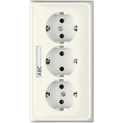 Jung CD 523 NA - Prise Schuko 3-fach 16A 250V - Publicité Jung CD 523 NA - Prise Schuko 3-fach 16A 250V - Publicité