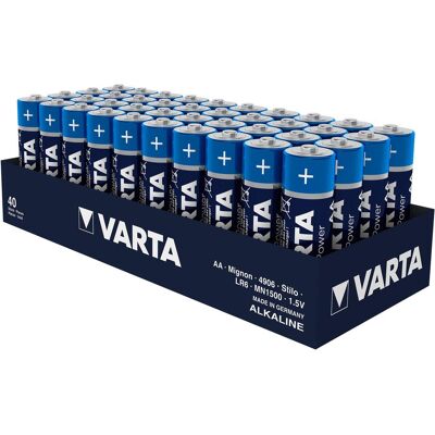 Varta Pile Mignon (AA) (40 pcs, AA, 2960 mAh), Batteries + piles - Publicité Varta Pile Mignon (AA) (40 pcs, AA, 2960 mAh), Batteries + piles - Publicité