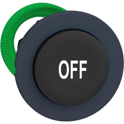 APC Tête de bouton-poussoir OFF, noire, surélevée, retour par ressort haut/bas, Bouton + interrupteur, Gris - Publicité APC Tête de bouton-poussoir OFF, noire, surélevée, retour par ressort haut/bas, Bouton + interrupteur, Gris - Publicité