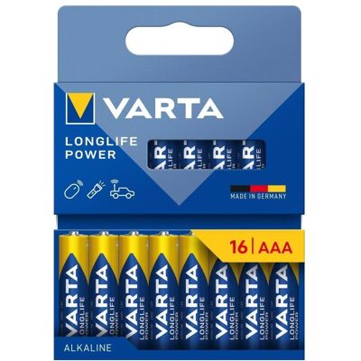 Varta Longlife Power AAA Pack 16 (16 pcs, AAA, 1260 mAh), Batteries + piles - Publicité Varta Longlife Power AAA Pack 16 (16 pcs, AAA, 1260 mAh), Batteries + piles - Publicité