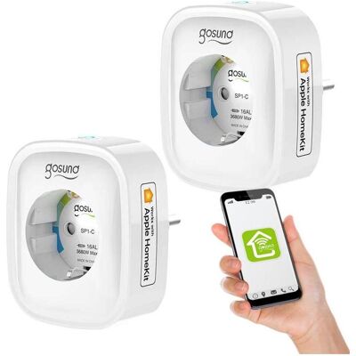 Gosund, Prise intelligente, Smart socket WiFi SP1-H (2pack)(HomeKit) - Publicité Gosund, Prise intelligente, Smart socket WiFi SP1-H (2pack)(HomeKit) - Publicité