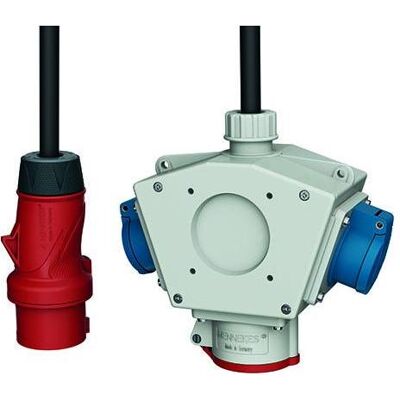 Mennekes, Distributeur de chantier, MEN 92913 Combinaison de prises Delta-Box portable avec connectique (3x, CEE 16/5, CEE 7/3) - Publicité Mennekes, Distributeur de chantier, MEN 92913 Combinaison de prises Delta-Box portable avec connectique (3x, CEE 16/5, CEE 7/3) - Publicité