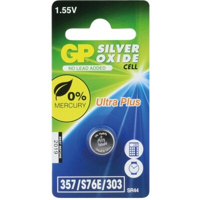 GP Batteries Silver Oxide Cell 357 Pile jetable SR44 Oxyde de Silicium (S) (1 pcs, SR44, 165 mAh), Batteries + piles - Publicité GP Batteries Silver Oxide Cell 357 Pile jetable SR44 Oxyde de Silicium (S) (1 pcs, SR44, 165 mAh), Batteries + piles - Publicité