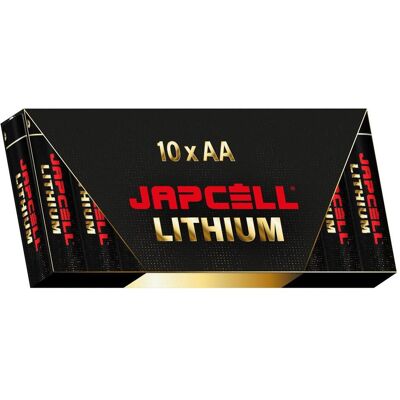 JAPCELL - Pile AA au lithium - Pack - 10 pcs - Battery - Publicité JAPCELL - Pile AA au lithium - Pack - 10 pcs - Battery - Publicité