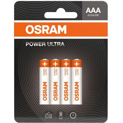 Osram Batterie Power X-treme AAA Mignon LR03,4er Box (4 pcs, AAA), Batteries + piles - Publicité Osram Batterie Power X-treme AAA Mignon LR03,4er Box (4 pcs, AAA), Batteries + piles - Publicité