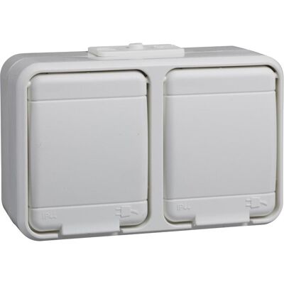 Schneider Modèle 445404 - Prise double IP44 - Publicité Schneider Modèle 445404 - Prise double IP44 - Publicité