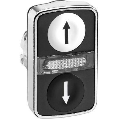 Schneider Electric Plokštas, plokščias, baltas, juodas, savaeigis, metalinis UP/DOWN(ZB4BW7A1724), Bouton + interrupteur, Blanc - Publicité Schneider Electric Plokštas, plokščias, baltas, juodas, savaeigis, metalinis UP/DOWN(ZB4BW7A1724), Bouton + interrupteur, Blanc - Publicité