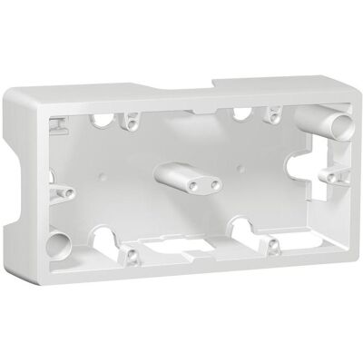 Legrand Accessoires Gamme d'interrupteurs, Boîtier apparent double horizontal Galea ultra blanc 771097 - Publicité Legrand Accessoires Gamme d'interrupteurs, Boîtier apparent double horizontal Galea ultra blanc 771097 - Publicité