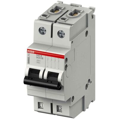 ABB, Disjoncteur, S402M-UCC16 S402M-UCC16 C,16A,250V DC,2 pôles,Icu=10k A - Publicité ABB, Disjoncteur, S402M-UCC16 S402M-UCC16 C,16A,250V DC,2 pôles,Icu=10k A - Publicité