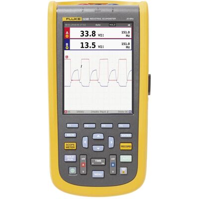 Fluke, Multimètre, Oscilloscope à main (scope meter) 123B/EU/S (CAT III 600V, CAT IV 600V, Oscilloscope) - Publicité Fluke, Multimètre, Oscilloscope à main (scope meter) 123B/EU/S (CAT III 600V, CAT IV 600V, Oscilloscope) - Publicité
