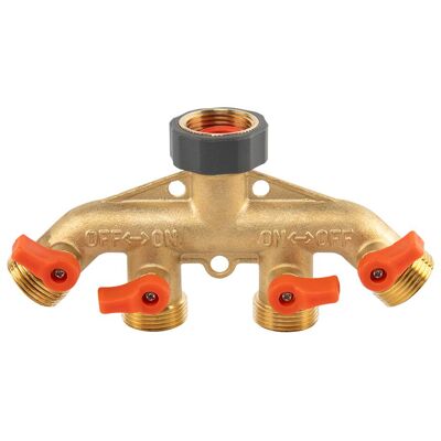 Bradas, Raccord de tuyau + connecteur de tuyau, 4-Wege-Verteiler Gw X Gz Messing Z (Distributeur 4 voies) - Publicité Bradas, Raccord de tuyau + connecteur de tuyau, 4-Wege-Verteiler Gw X Gz Messing Z (Distributeur 4 voies) - Publicité
