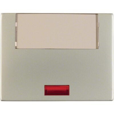 Berker, Accessoires Gamme d'interrupteurs, Hager K5 - bouton avec objectif Porta Rotulo grand inox - Publicité Berker, Accessoires Gamme d'interrupteurs, Hager K5 - bouton avec objectif Porta Rotulo grand inox - Publicité