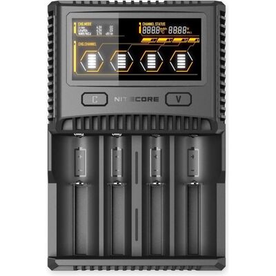 Nitecore SC4 - Chargeur rapide (1 pcs, 14500, 16340, 18650, 26650, Piles rechargeables + chargeur), Chargeur de batterie - Publicité Nitecore SC4 - Chargeur rapide (1 pcs, 14500, 16340, 18650, 26650, Piles rechargeables + chargeur), Chargeur de batterie - Publicité