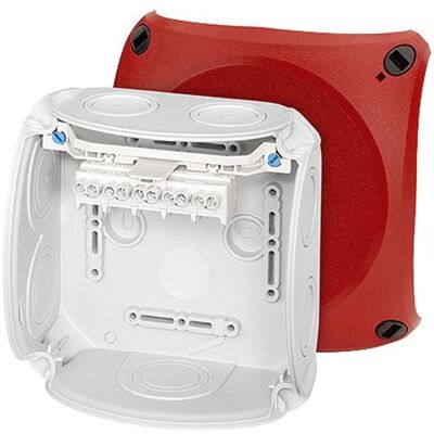 Hensel Boîte de jonction, Boîte à bornes 4qmm 5f Kst 130x130x77mm 12531000 - Publicité Hensel Boîte de jonction, Boîte à bornes 4qmm 5f Kst 130x130x77mm 12531000 - Publicité