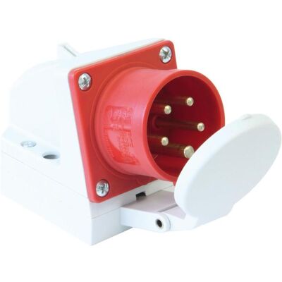 PCE, Prise + connecteur, 515-6d Test d'appareils muraux. 16A 5p 6h avec couvercle à charnière - Publicité PCE, Prise + connecteur, 515-6d Test d'appareils muraux. 16A 5p 6h avec couvercle à charnière - Publicité