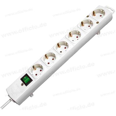 Brennenstuhl, Multiprise, Comfort-Line Steckdosenleiste 6-fach weiss 2m H05VV-F 3G1,5 (6x, 2 m) - Publicité Brennenstuhl, Multiprise, Comfort-Line Steckdosenleiste 6-fach weiss 2m H05VV-F 3G1,5 (6x, 2 m) - Publicité