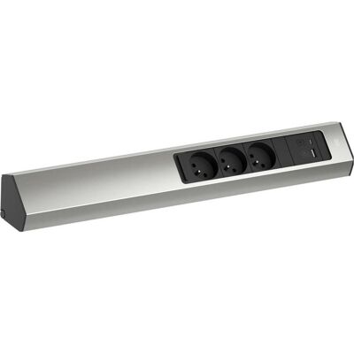Bachmann, Multiprise, CASIA 2 3x FR Prise UTE 1x USB-Charger A/C (932.007) aspect inox, long (3x, CEE 7/3, PECO 7/5, 2 m) - Publicité Bachmann, Multiprise, CASIA 2 3x FR Prise UTE 1x USB-Charger A/C (932.007) aspect inox, long (3x, CEE 7/3, PECO 7/5, 2 m) - Publicité