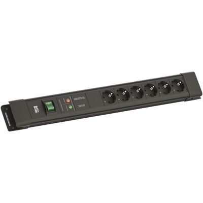 Bachmann, Multiprise, CONNECTUS 6xCEE7/3 1xGVS 1xSchalter 2.0m CEE7/7 Schwarz (6x, CEE 7/3, 2 m) - Publicité Bachmann, Multiprise, CONNECTUS 6xCEE7/3 1xGVS 1xSchalter 2.0m CEE7/7 Schwarz (6x, CEE 7/3, 2 m) - Publicité
