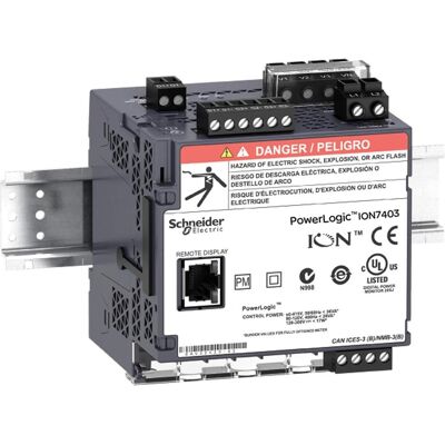 Schneider Electric, Compteur de courant, SE METSEION7403 Analyseur de réseau PowerLogic ION7403, pour rail DIN - Publicité Schneider Electric, Compteur de courant, SE METSEION7403 Analyseur de réseau PowerLogic ION7403, pour rail DIN - Publicité